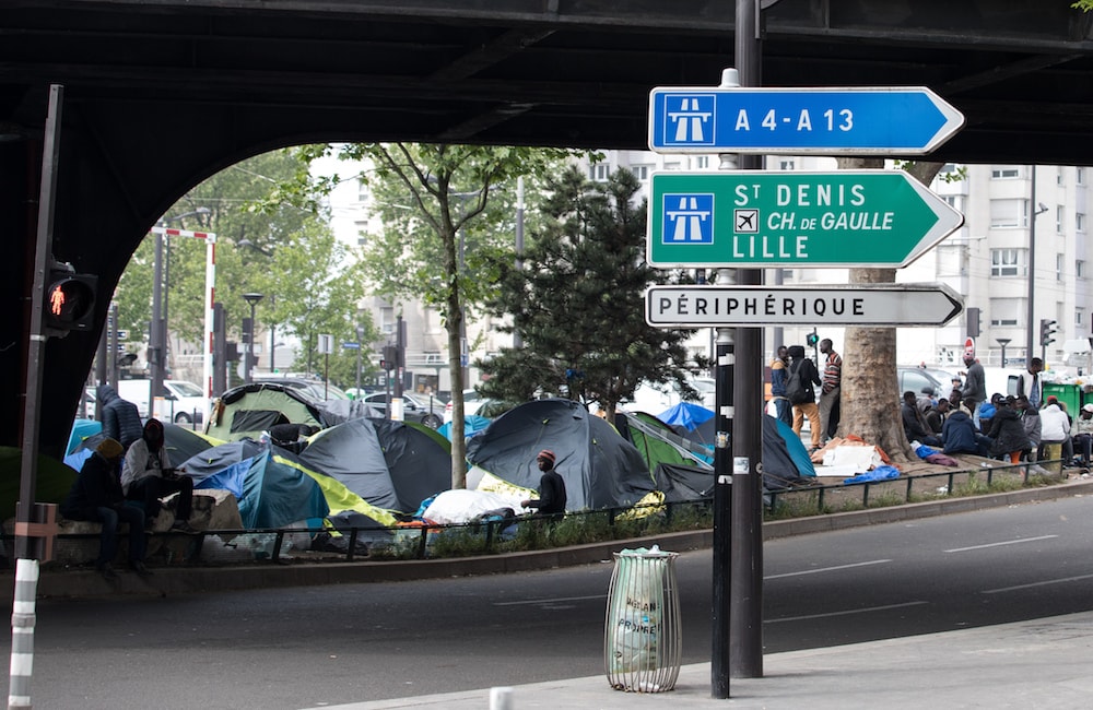 Paris göçmen kampı